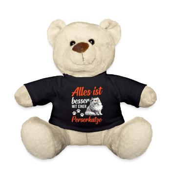 Persian Cat EVERYTHING IS BETTER WITH A PERSIAN CAT - Teddy Bear - black - Front