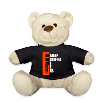 Normal potato on the one. Saying Em2024 - Teddy Bear - black - Front