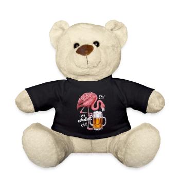 It's escalating anyway! – Flamingo for party lovers - Teddy Bear - black - Front