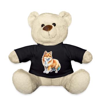 Icelandic dog watercolors - Teddy Bear - black - Front