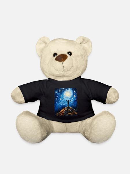 Wandern Outdoor Wanderer Bergsteigen Sternennacht - Teddy - Schwarz