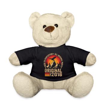 Original 2016 Vintage 2016 Anniversaire 2016 Rétro - Nounours - noir - Devant