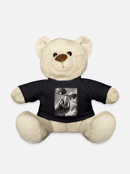 Ara Papagei Vogel UFO Alien Außerirdischer Selfie - Teddy - Schwarz