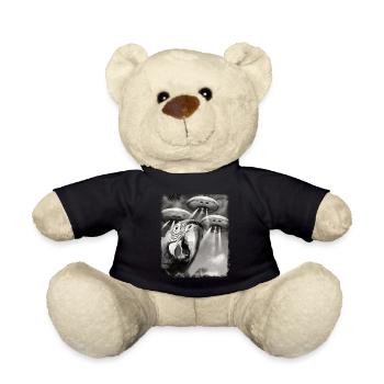 Macaw Parrot Bird UFO Alien Alien Selfie - Teddy Bear - black - Front