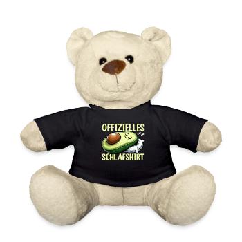 Offizielles Schlafshirt Lustige Avocado Pyjama - Teddy - Schwarz - Vorne