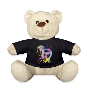 Boxing Fighter Kids Boxing Match Boxer - Teddy Bear - black - Front