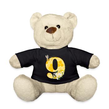 9e anniversaire abeille - Nounours - noir - Devant