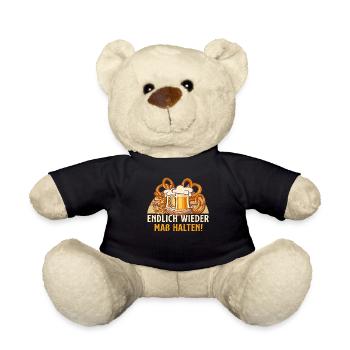 Finally keeping moderation again Drinking beer - Teddy Bear - black - Front