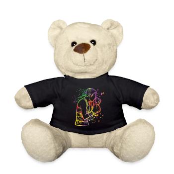 Boxing Fighter Enfants Boxing Match Boxer - Nounours - noir - Devant