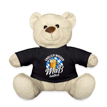 Finally moderation again Bavaria slogan - Teddy Bear - black - Front