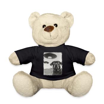 Rottweiler chien OVNI Alien Alien Selfie - Nounours - noir - Devant