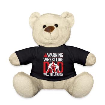 Wrestling Dad Wrestler Männer Vatertag - Teddy - Schwarz - Vorne