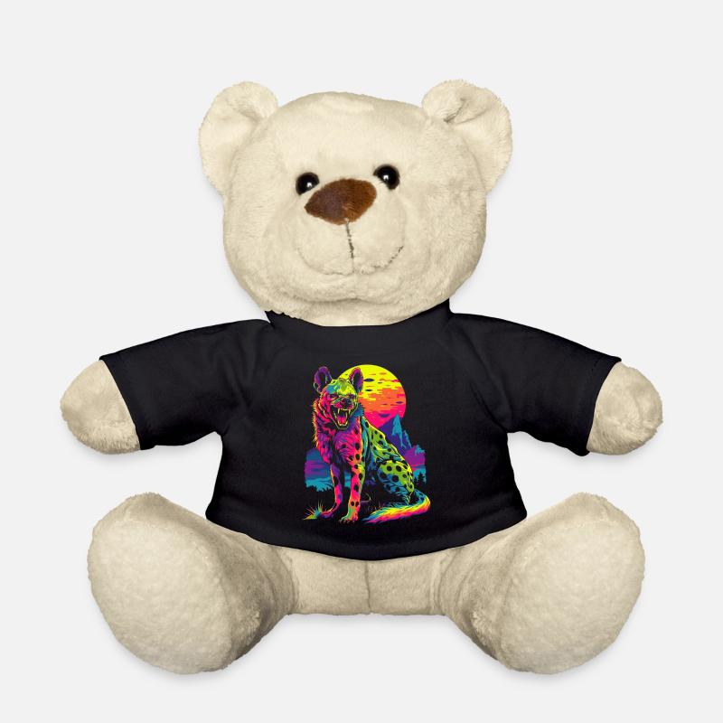 Hyäne Afrika Tier Safari Popart - Teddy - Schwarz