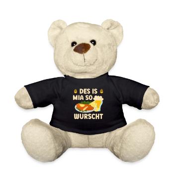That's me so wurscht Bavarian saying - Teddy Bear - black - Front