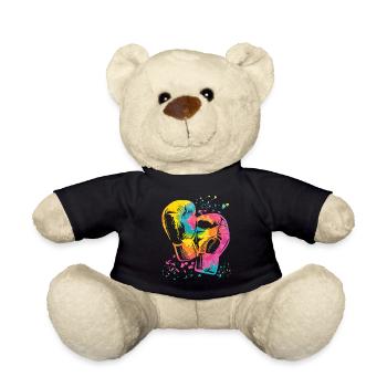 Boxing Fighter Kids Boxing Match Boxer - Teddy Bear - black - Front