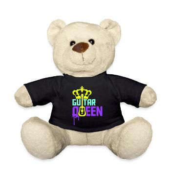 Guitar Queen Guitar Crown Guitarist Queen - Teddy Bear - black - Front