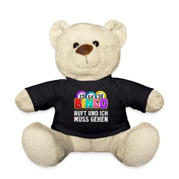 BINGO CALLS AND I HAVE TO GO Bingo Lovers - Teddy Bear - black - Front