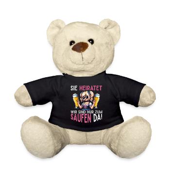 Die Braut Lustiges Bachelorette Party Trauzeugin - Teddy - Schwarz - Vorne