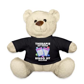 Bingo THERAPIE IST TEUER BINGO IST BILLIGER - Teddy - Schwarz - Vorne