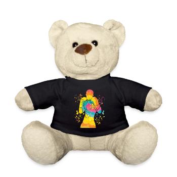 Boxing Fighter Enfants Boxer de match de boxe - Nounours - noir - Devant