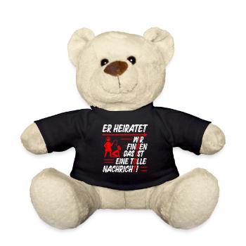 Der Bräutigam Lustiges Junggesellenabschied - Teddy - Schwarz - Vorne