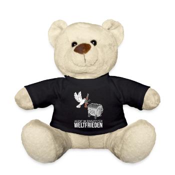 Friedenstaube - Agent im Einsatz für Weltfrieden - Teddy - Schwarz - Vorne