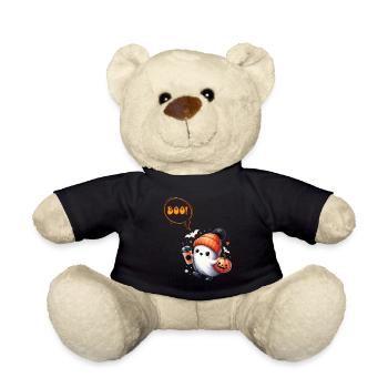 Halloween Costume Kids BOOO Funny Girl - Teddy Bear - black - Front