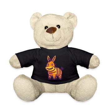 Donkey Halloween Comic Funny - Teddy Bear - black - Front