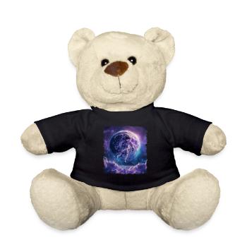 Astronaut Weltraum Schwebender Mond - Teddy - Schwarz - Vorne