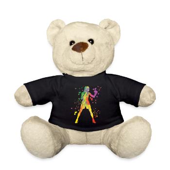 Boxing Fighter Kids Boxing Match Boxer - Teddy Bear - black - Front