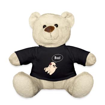 Halloween Costume Kids BOO! Funny Ghost - Teddy Bear - black - Front