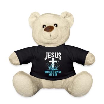 Baptême Baptisé Chrétien Jésus Dieu - Bible - Nounours - noir - Devant