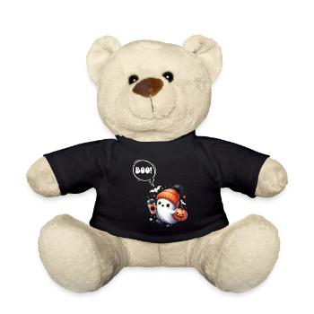 Halloween Costume Kids BOOO Funny Girl - Teddy Bear - black - Front