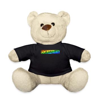 Gleichheit LGBTQ Rainbow Flag LGBTQ Stolz - Teddy - Schwarz - Vorne