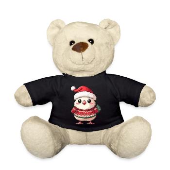 Chicken Christmas - Teddy Bear - black - Front