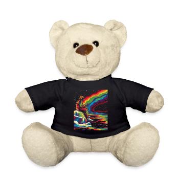Fishing Fisherman Fisherman Popart - Teddy Bear - black - Front