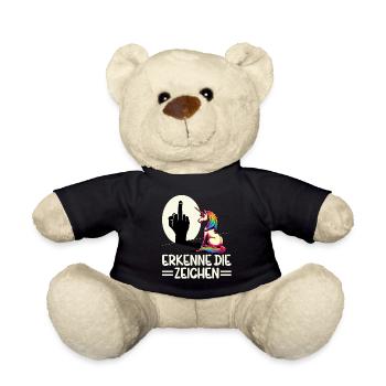 Recognize the Signs Unicorn Shadow Funnier - Teddy Bear - black - Front
