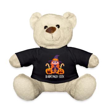 Halloween Party HAUNTINGLY CUTE Funny Girl - Teddy Bear - black - Front