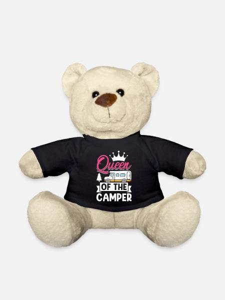 Camper Mom Funny Camping Queen of the Camper - Teddy - Schwarz