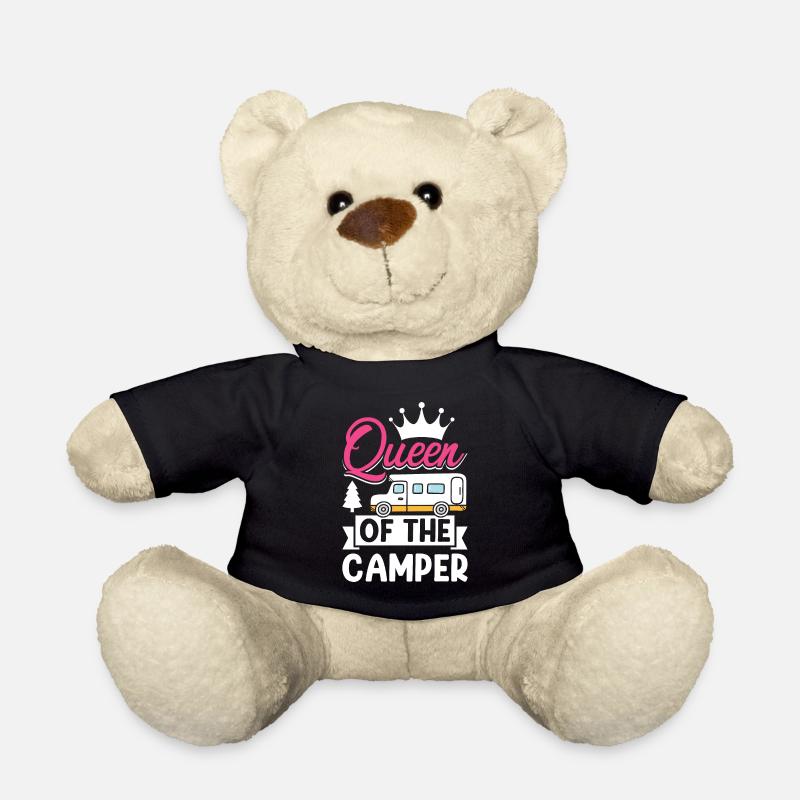 Camper Mom Funny Camping Queen of the Camper - Teddy - Schwarz