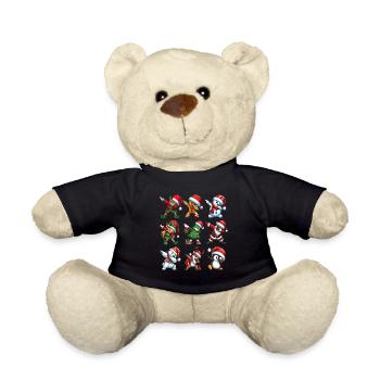 Dabbing Santa Elf Christmas Dance Squad Trendy - Teddy - Schwarz - Vorne