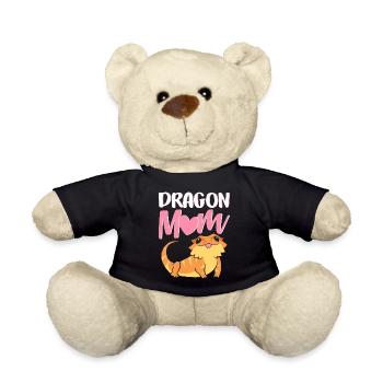 dragon barbu lézard amant dragon femme dragon - Nounours - noir - Devant