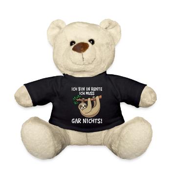 Ruhestand BIN IN RENTE ICH MUSS GAR NICHTS! Lustig - Teddy - Schwarz - Vorne