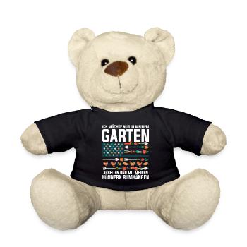 Ich Will Nur In Meinem Garten Mit Hühnern Arbeiten - Teddy - Schwarz - Vorne