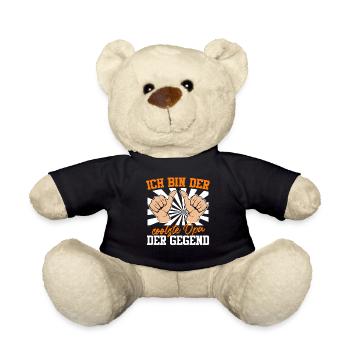 Großvater BIN DER COOLSTE OPA DER GEGEND Lustiges - Teddy - Schwarz - Vorne