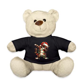 Polka Dot Tabby Cat Orange Cat Sunglasses Never - Teddy Bear - black - Front