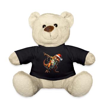 Dabbed T-Rex Dinosaure Tyrannosaurus Rex Weihn - Nounours - noir - Devant