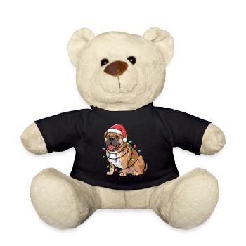 Bullmastiff Christmas Lights Xmas Dogs Gifts - Teddy - Schwarz - Vorne