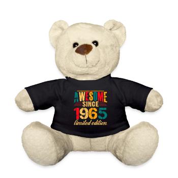Awesome since 1965 Birthday 60 Years old - Teddy Bear - black - Front