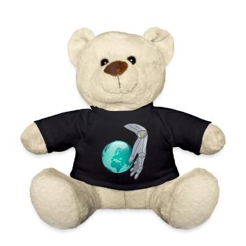 Weltall Alien greift nach Weltherrschaft - Teddy - Schwarz - Vorne